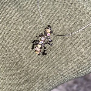 bejeweled ant necklace